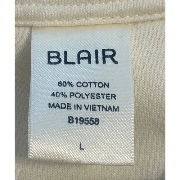 Blair Women's Button Front Cream Shirt Jacket Shacket Large NWOT Cozy Warm Soft - Picture 3 of 7